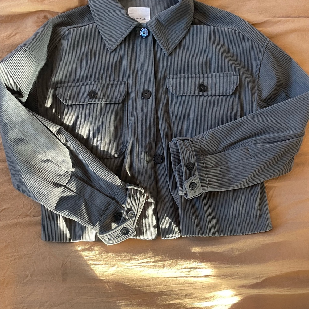 Cropped Corduroy Chore Jacket